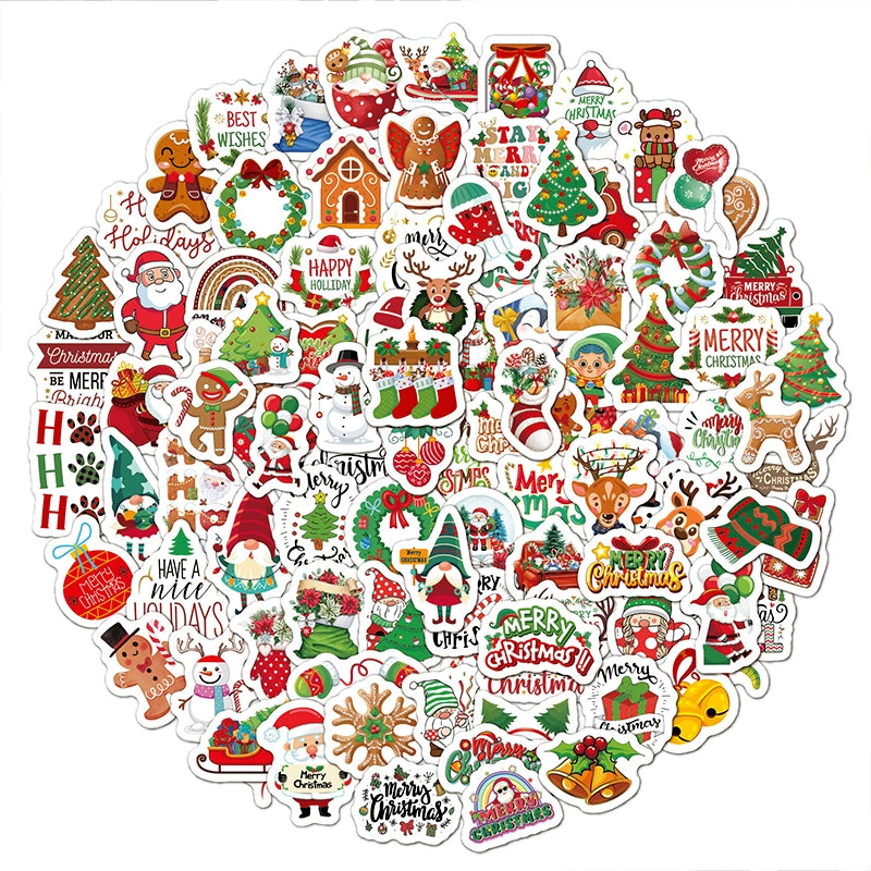 Christmas-themed Vinyl Decorative Stickers a
