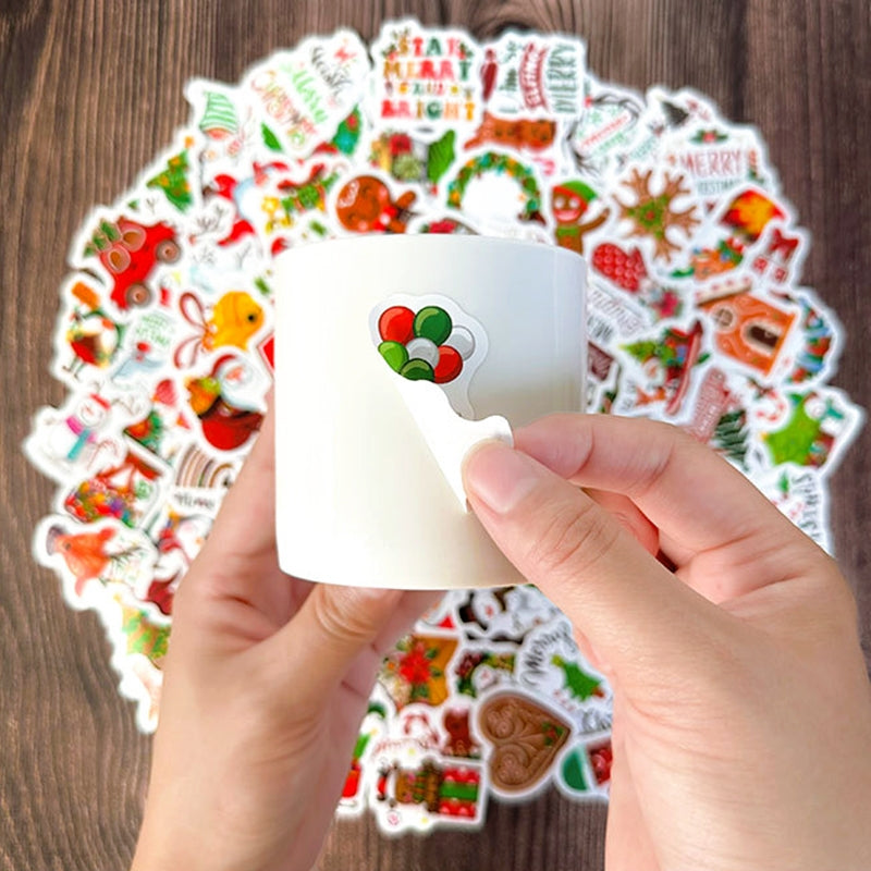 Christmas-themed Vinyl Decorative Stickers c2