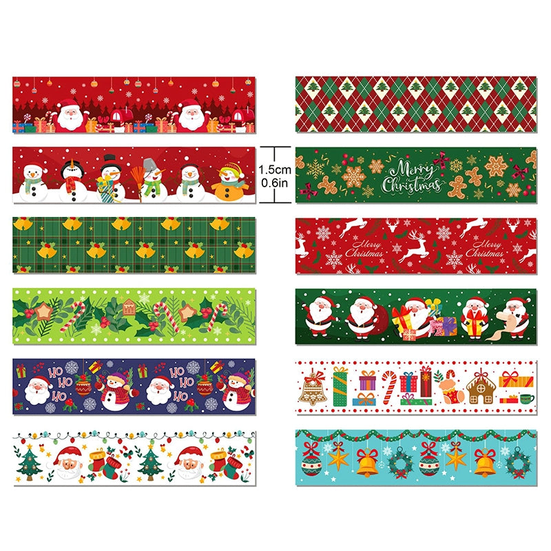 Christmas Washi Tape Set (12 Rolls) c