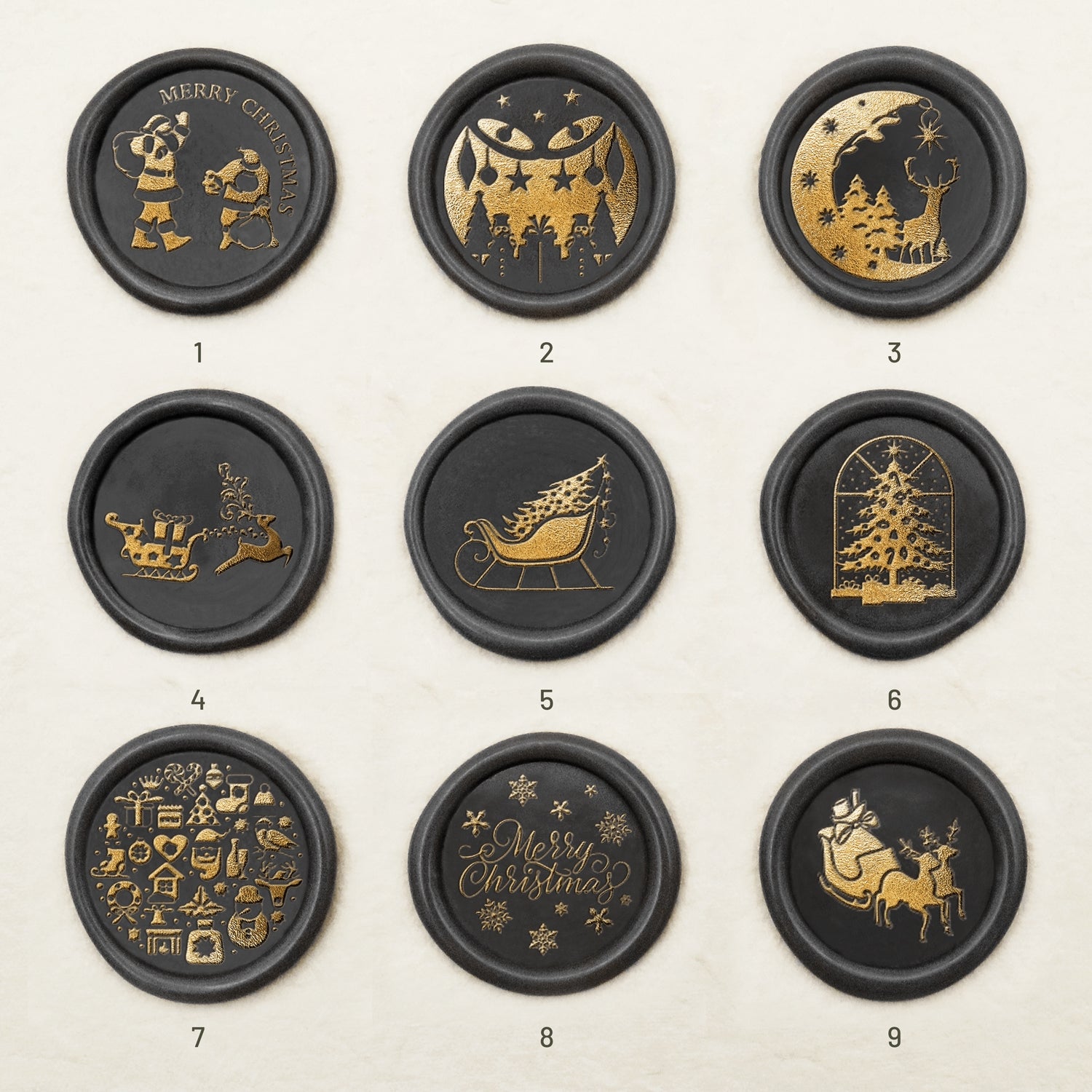 Christmas Wax Seal Stamp (27 Designs) Christmas-1