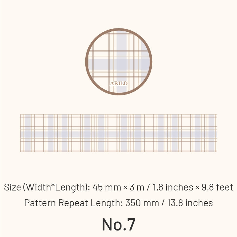 Classic Grid Pattern Washi Tape sku-7