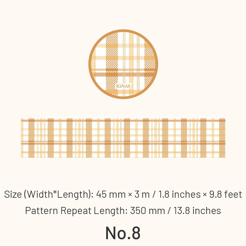 Classic Grid Pattern Washi Tape sku-8