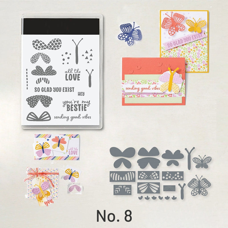 Clear Silicone Stamp and Crafting Dies Set (30 Design) sku-8