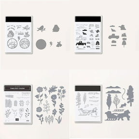 Clear Silicone Stamp and Crafting Dies Set a