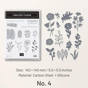 Clear Silicone Stamp and Crafting Dies Set sku-4