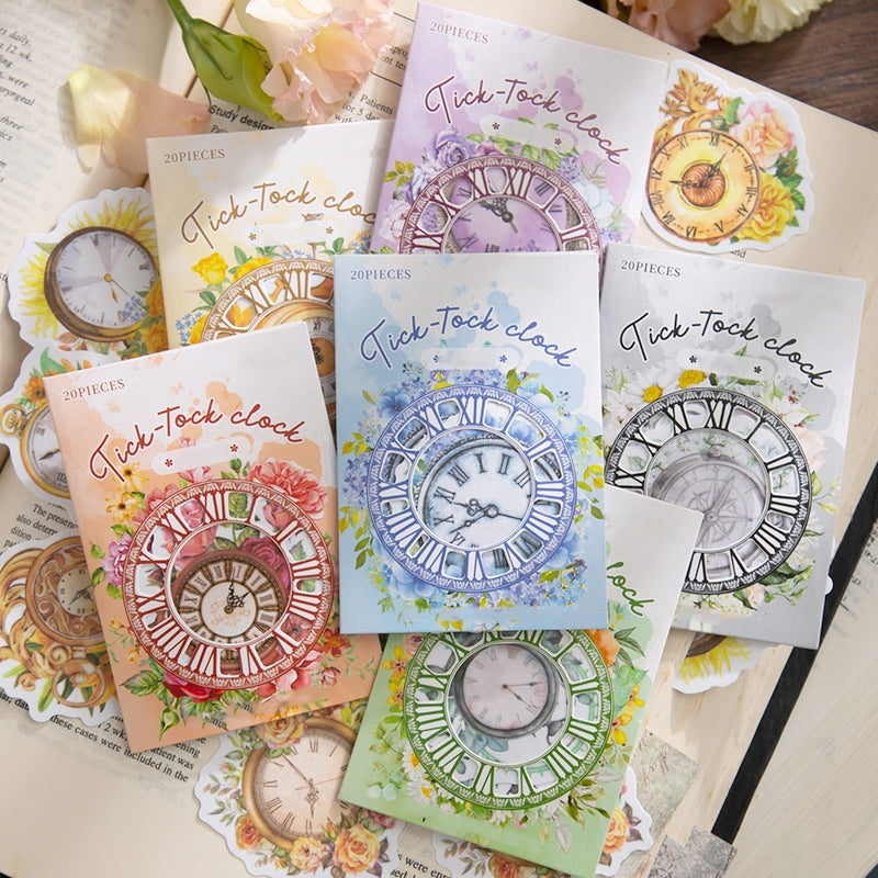 Clock-themed Specialty Ink Washi Stickers a