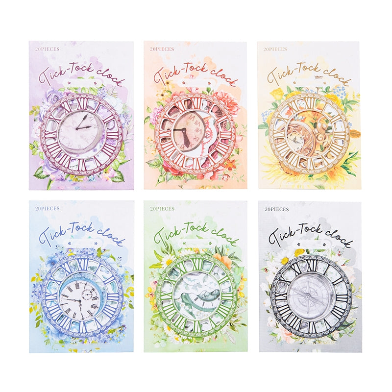 Clock-themed Specialty Ink Washi Stickers b6