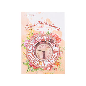 Clock-themed Specialty Ink Washi Stickers b7