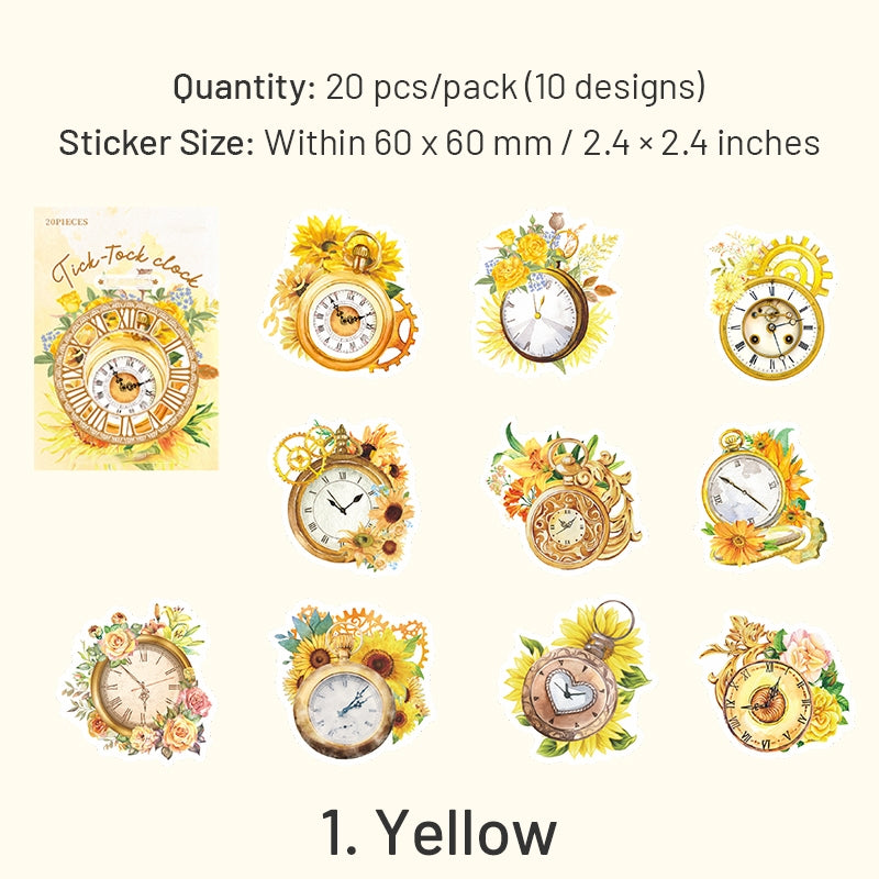 Clock-themed Specialty Ink Washi Stickers sku-1