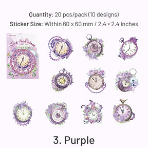 Clock-themed Specialty Ink Washi Stickers sku-3