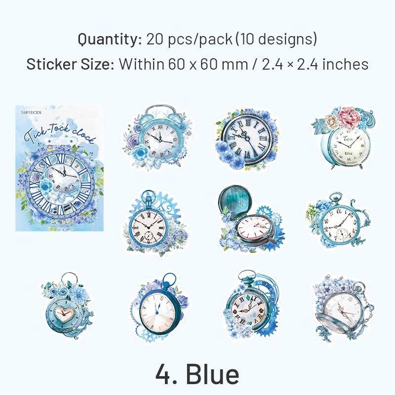 Clock-themed Specialty Ink Washi Stickers sku-4