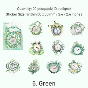 Clock-themed Specialty Ink Washi Stickers sku-5