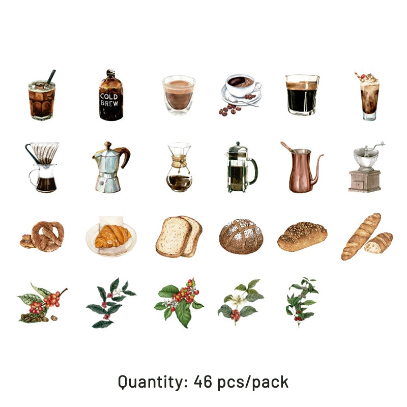 Coffee Beverage Theme Stickers c