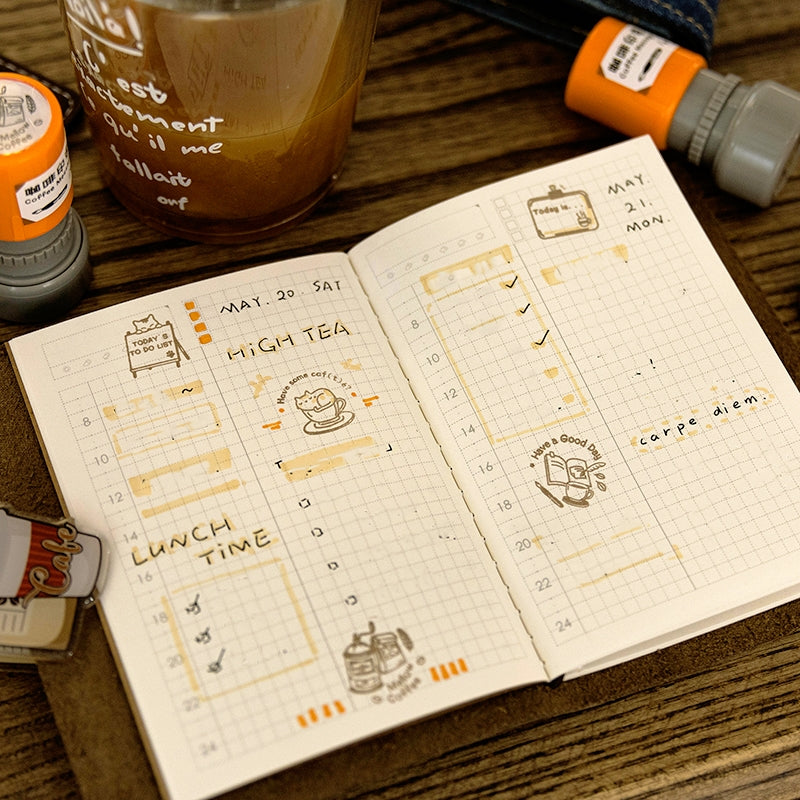 Coffee Print Series Self-Inking Stamp b2