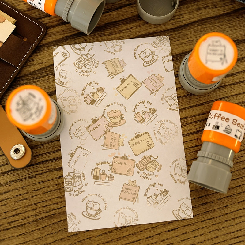 Coffee Print Series Self-Inking Stamp b4