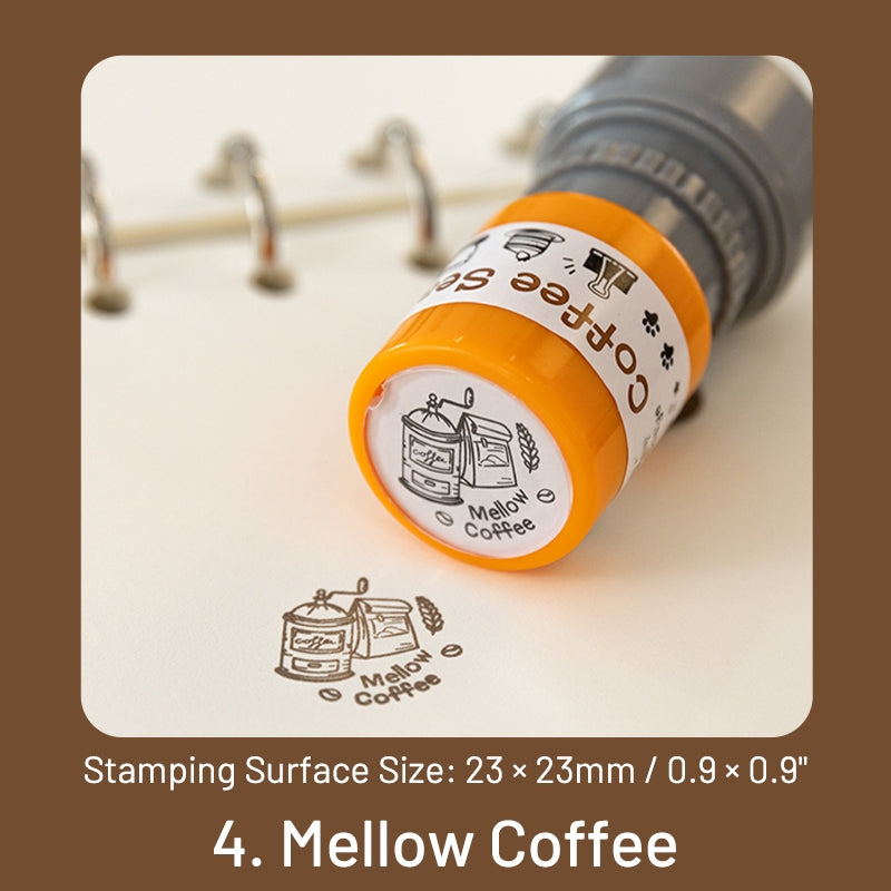 Coffee Print Series Self-Inking Stamp sku-4