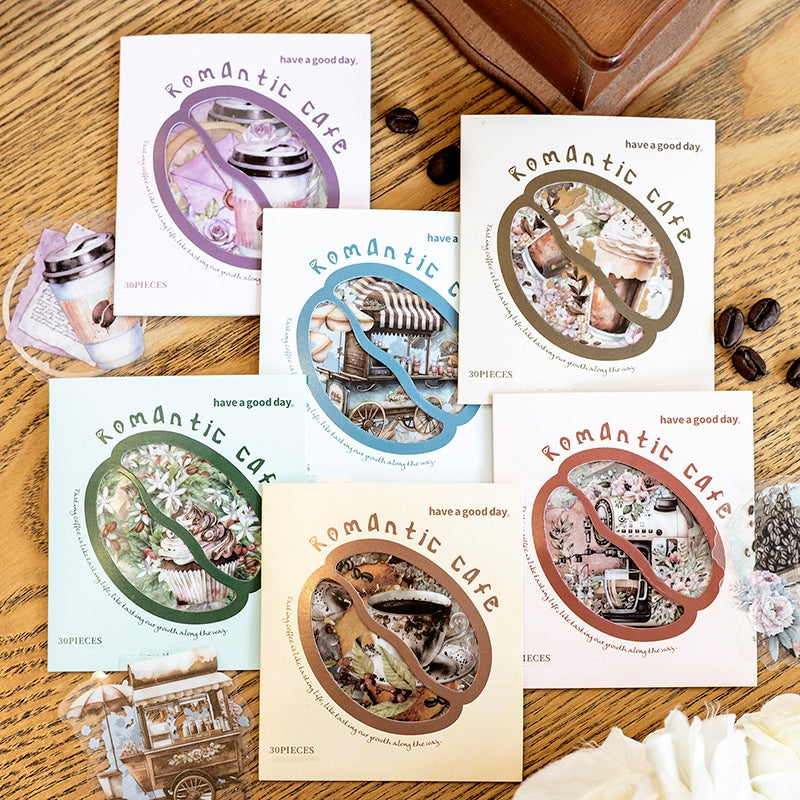 Coffee Shop-themed PET Stickers a