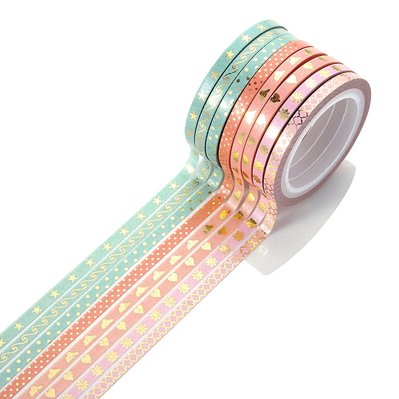 Vibrant Metallic Foil Washi Tape Set