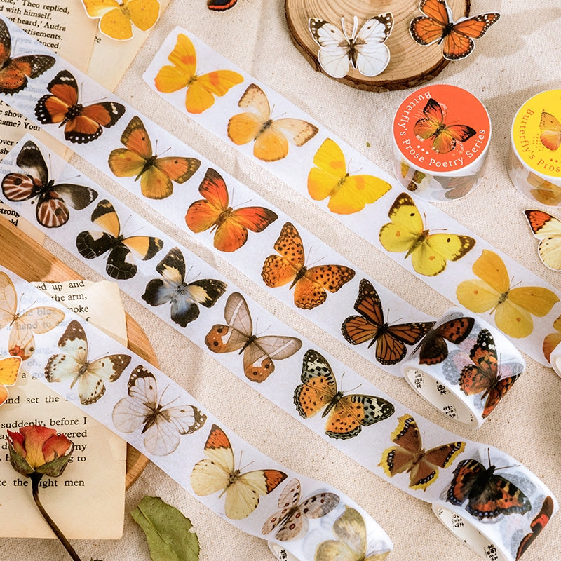 Colorful and Vibrant Butterflies Washi Tape b1