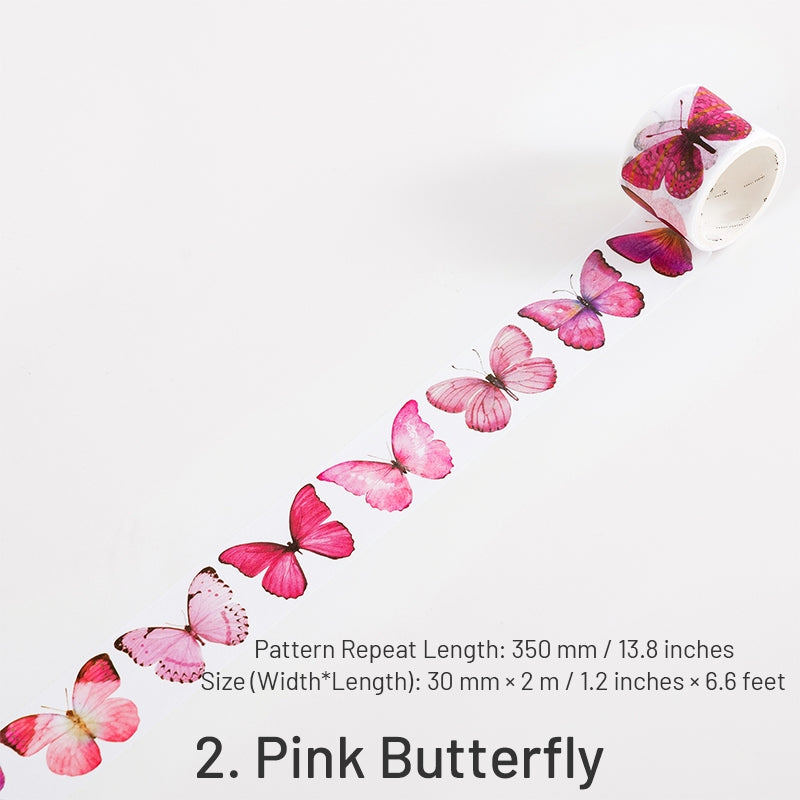 Butterflies Washi Tape | Foil Butterflies Washi Tape | neutral Butterfly