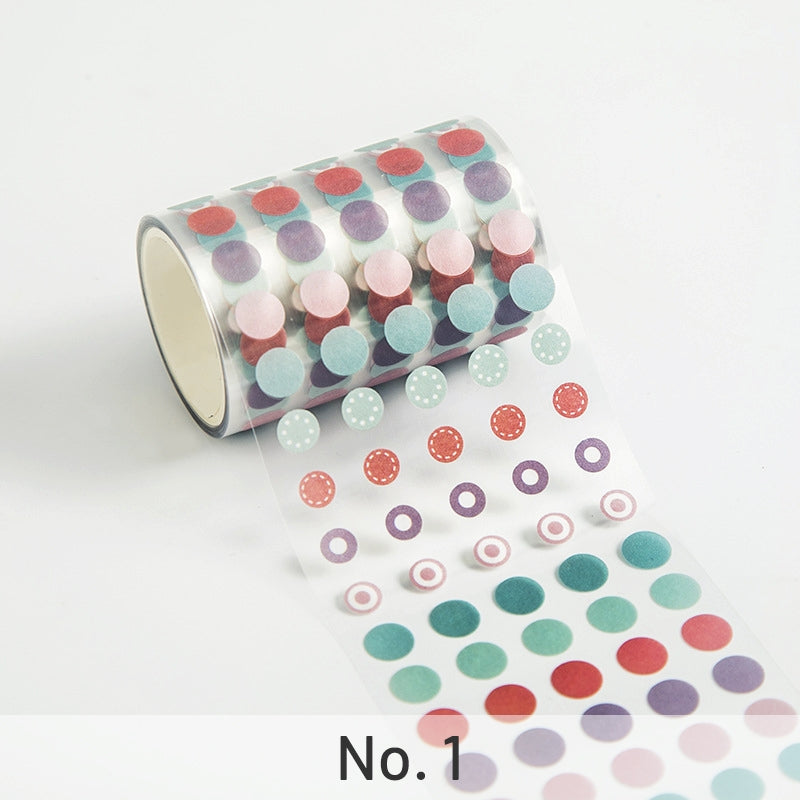 Colorful Dot Multi-Size Washi Tape-sku1