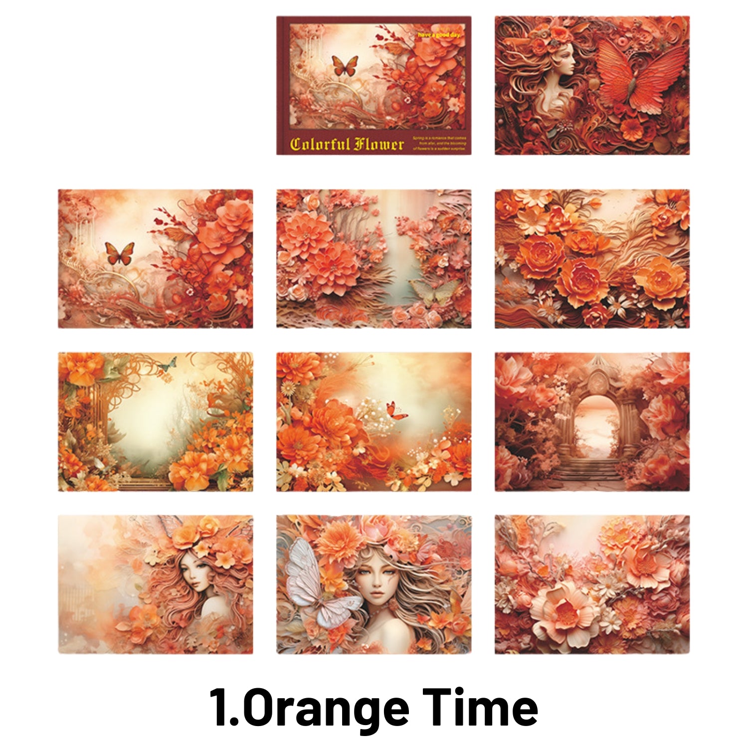 Colorful Flower Language Series Flower Material Book 17