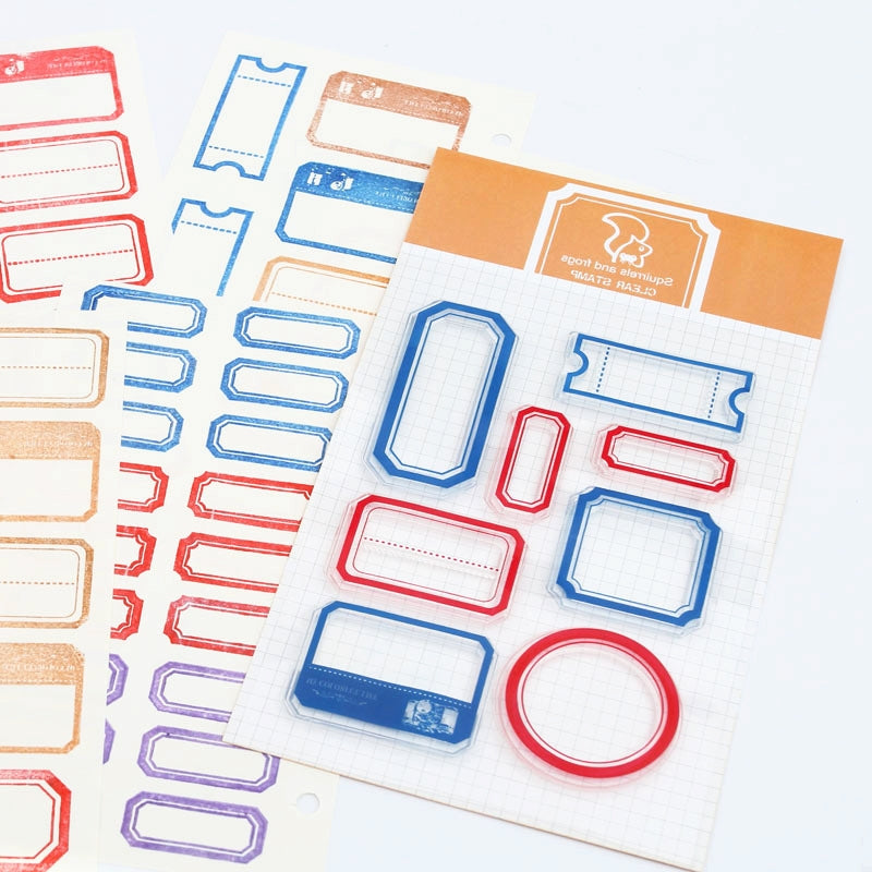 Colorful Labels Soft Silicone Stamp a