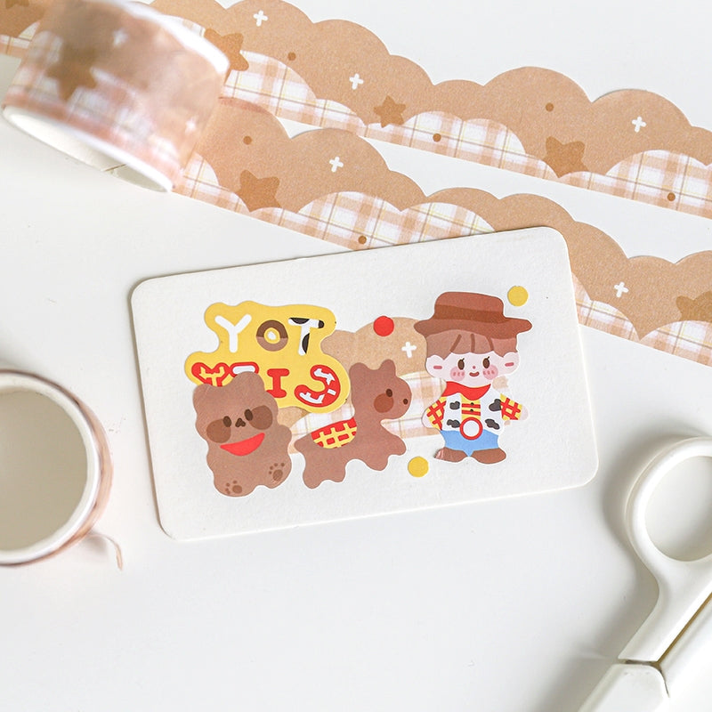 Colorful Shaped Star Clouds Washi Tape b