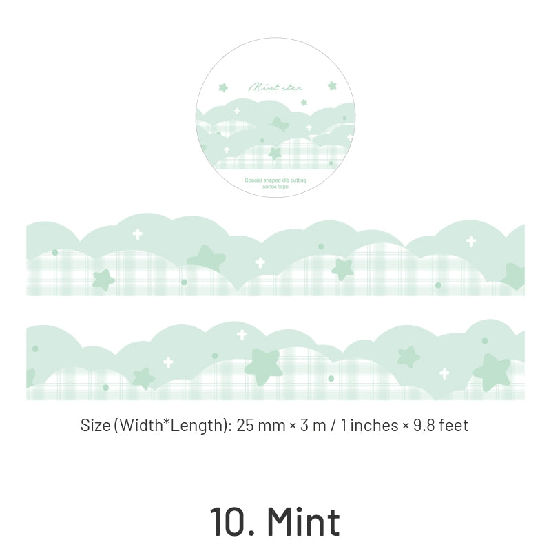 Colorful Shaped Star Clouds Washi Tape sku-10