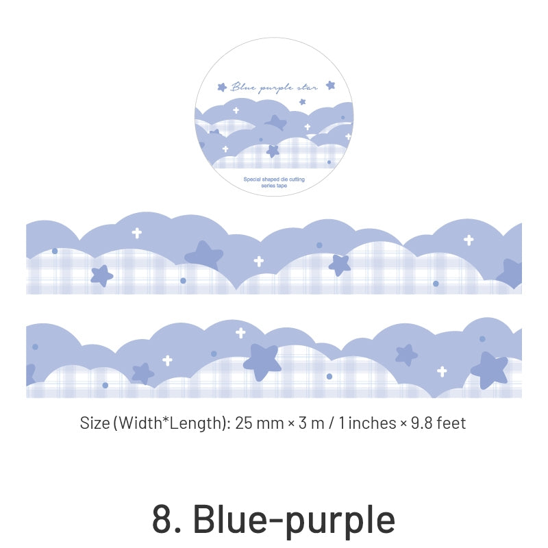 Colorful Shaped Star Clouds Washi Tape sku-8