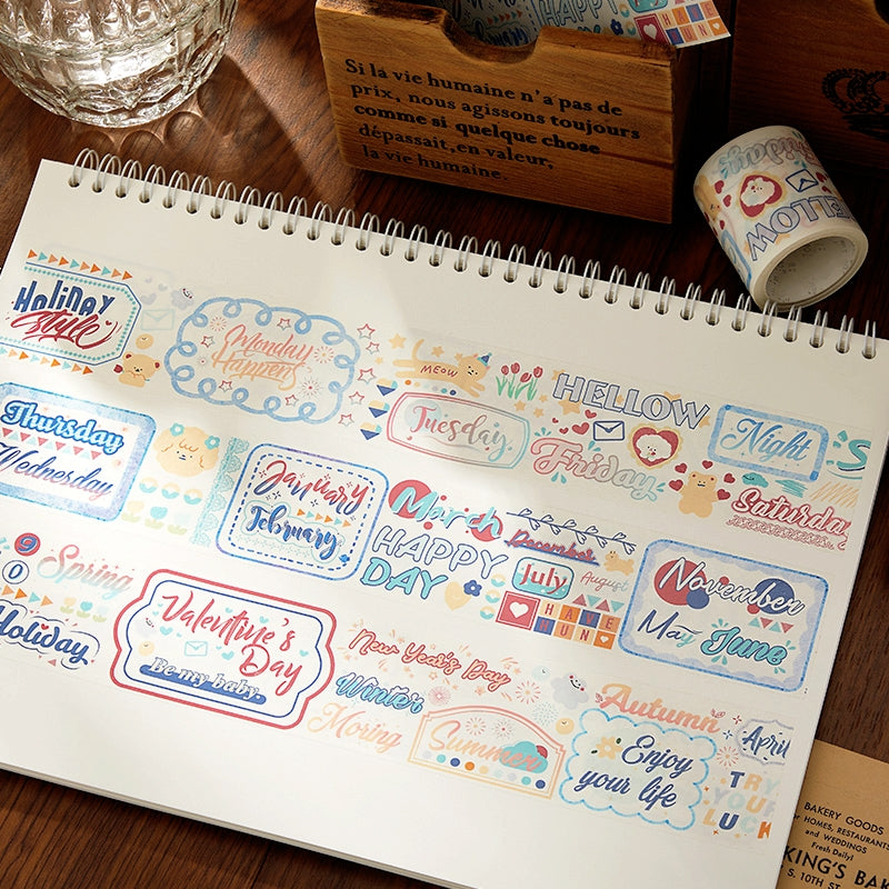 Colorful Words Washi Tape b3