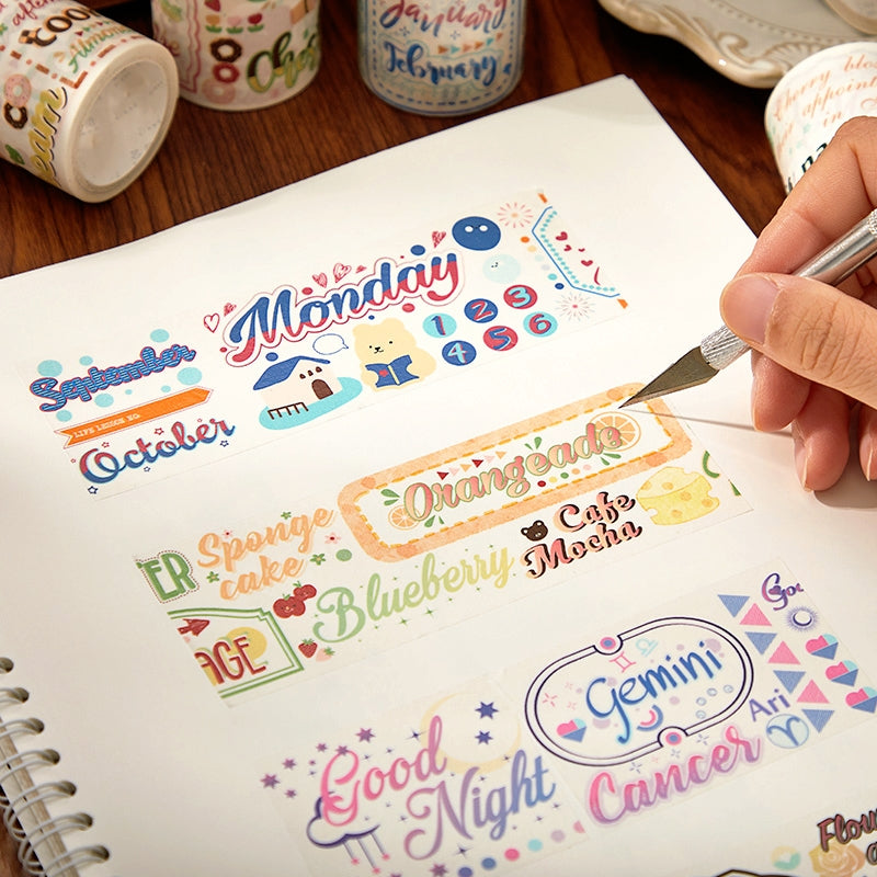 Colorful Words Washi Tape b4
