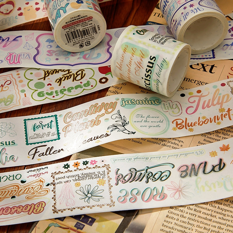 Colorful Words Washi Tape b5