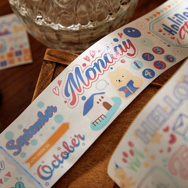 Colorful Words Washi Tape c