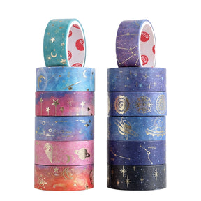 Cosmic Starry Sky Foil Washi Tape Set (12 Rolls) b3