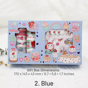 Countryside Cartoon Style Rabbit and Girl Gift Box Scrapbook Kit sku-2