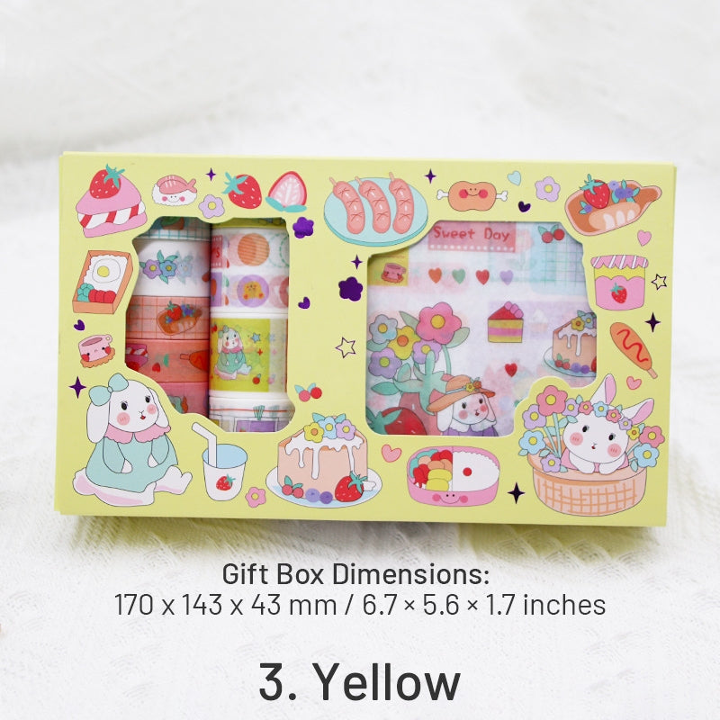 Countryside Cartoon Style Rabbit and Girl Gift Box Scrapbook Kit sku-3
