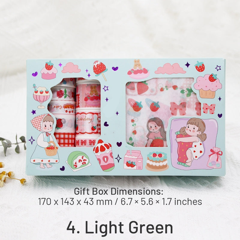 Countryside Cartoon Style Rabbit and Girl Gift Box Scrapbook Kit sku-4