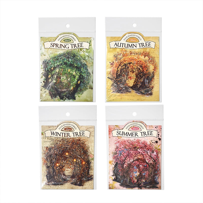 Countryside Trees Seasons PET Stickers b7