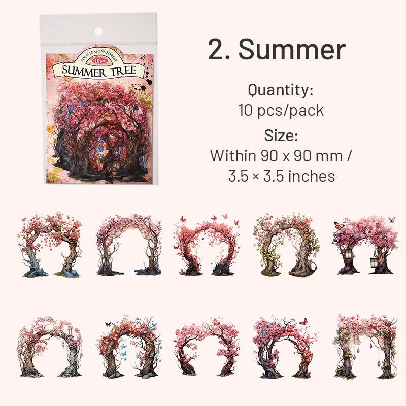 Countryside Trees Seasons PET Stickers sku-2