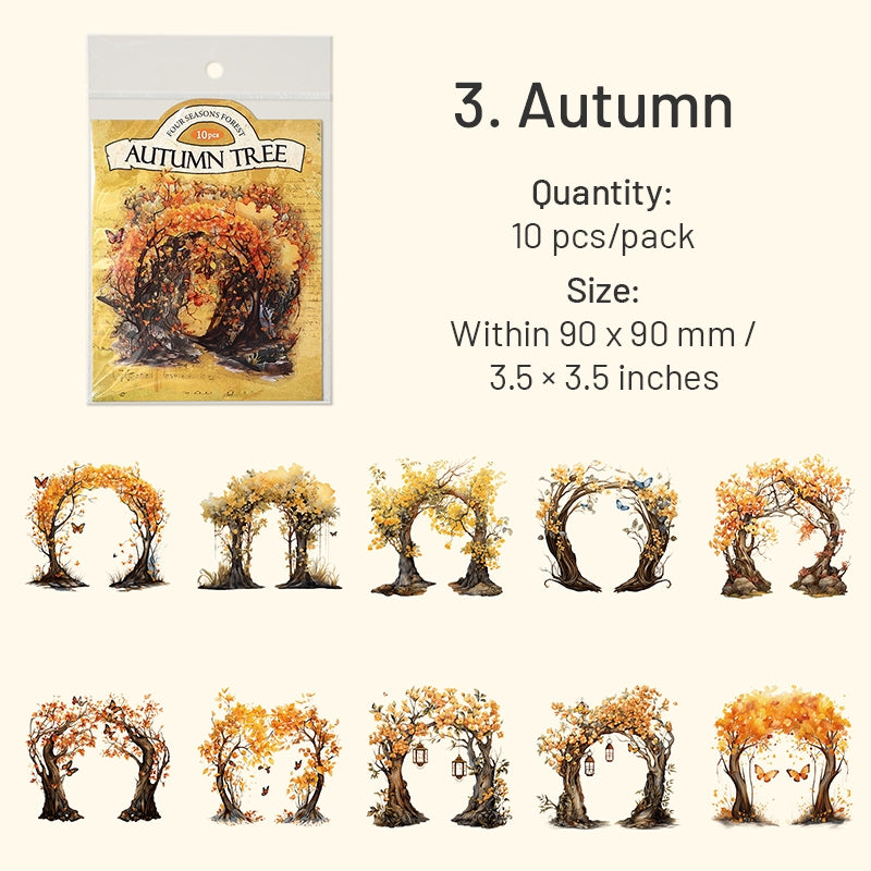 Countryside Trees Seasons PET Stickers sku-3
