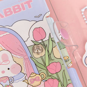 Cream Rabbit Party Series Cute Cartoon Journal Notebook c2