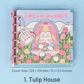 Cream Rabbit Party Series Cute Cartoon Journal Notebook sku-1