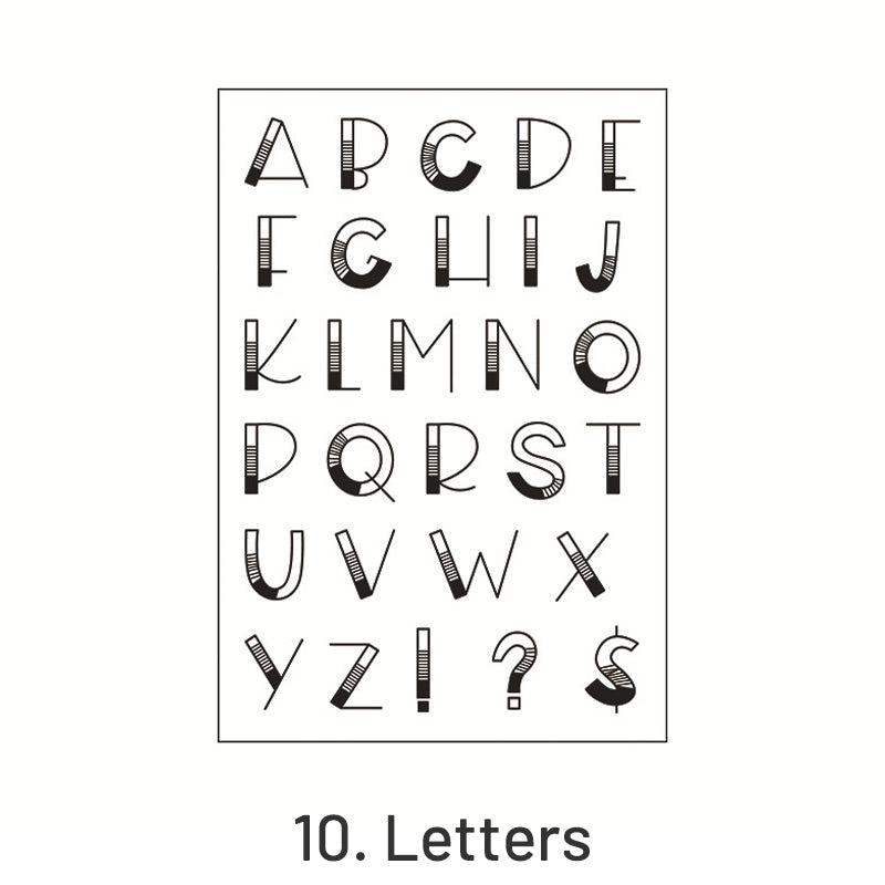 Creative Alphabet English Number Plant Postmark Clear Acrylic Stamp 10