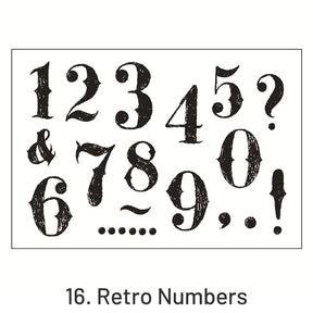 Creative Alphabet English Number Plant Postmark Clear Acrylic Stamp 16