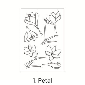 Creative Alphabet English Number Plant Postmark Clear Acrylic Stamp212