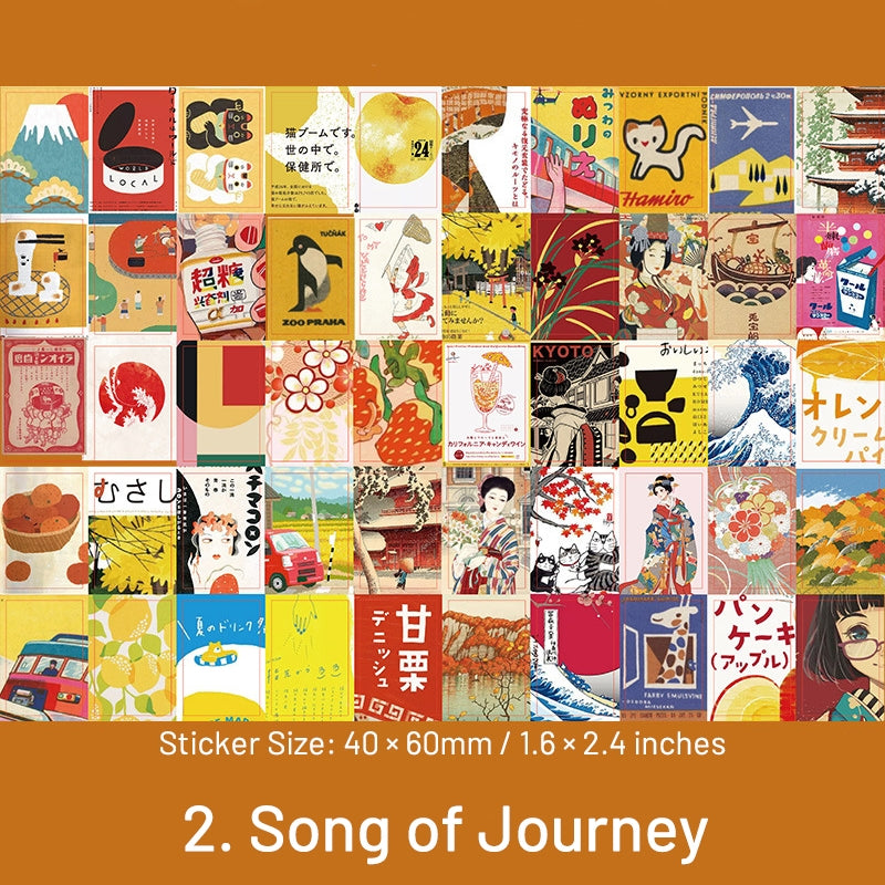 Creative Vintage Mini Washi Sticker Pad Book sku-2