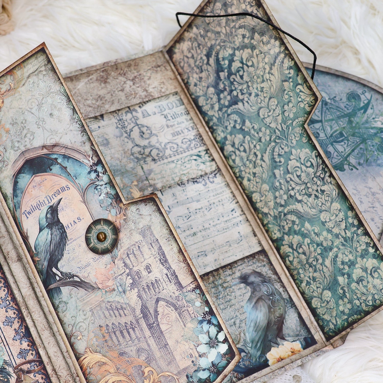 Crow Castle Handmade Junk Journal Folio Kit - Stamprints5