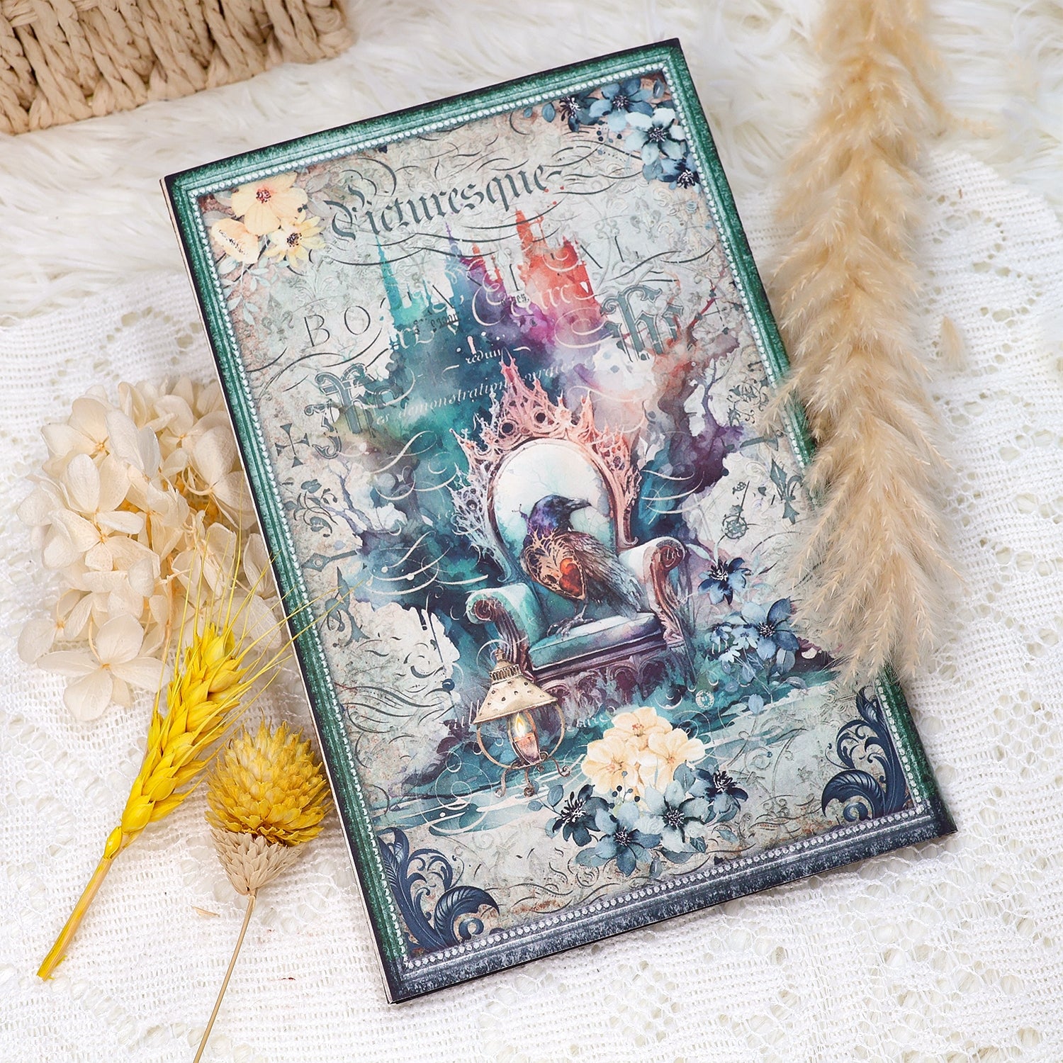 Crow Castle Handmade Junk Journal Folio Kit - Stamprints6