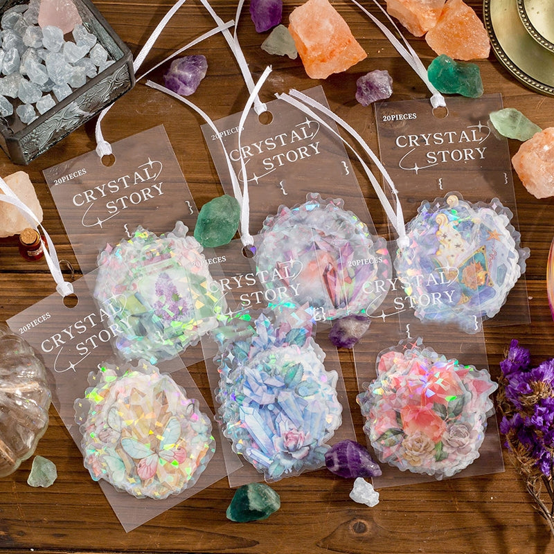 Crystal PET Stickers - Moon, Butterfly, Bottle, Magic, Flower a